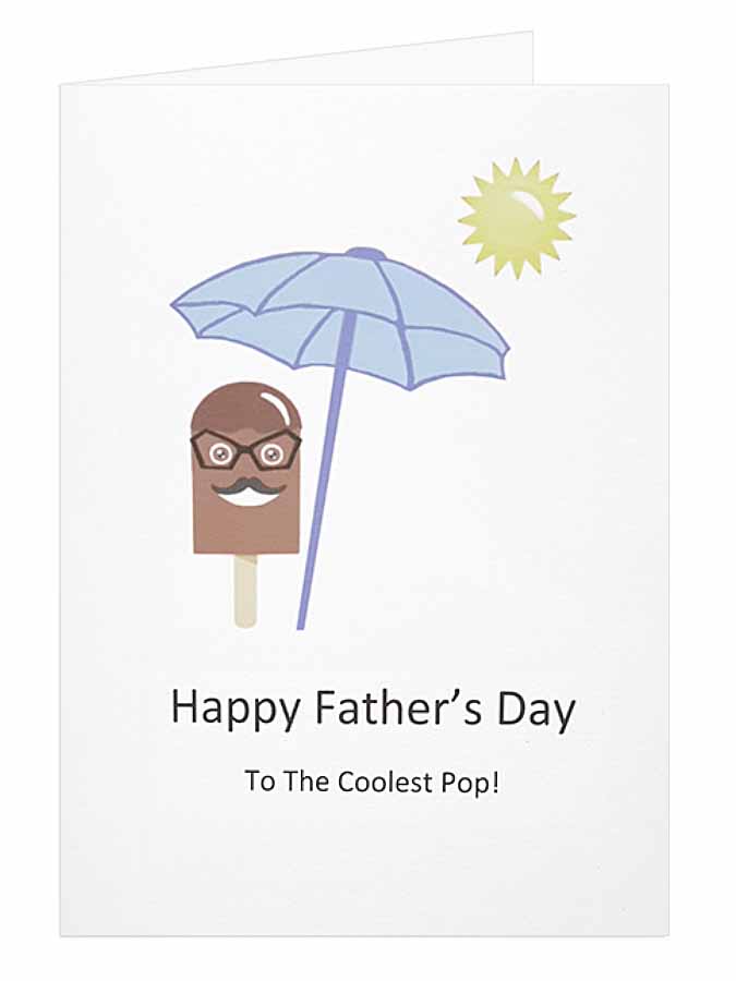 Humorous Chocolate POP Father's Day Card