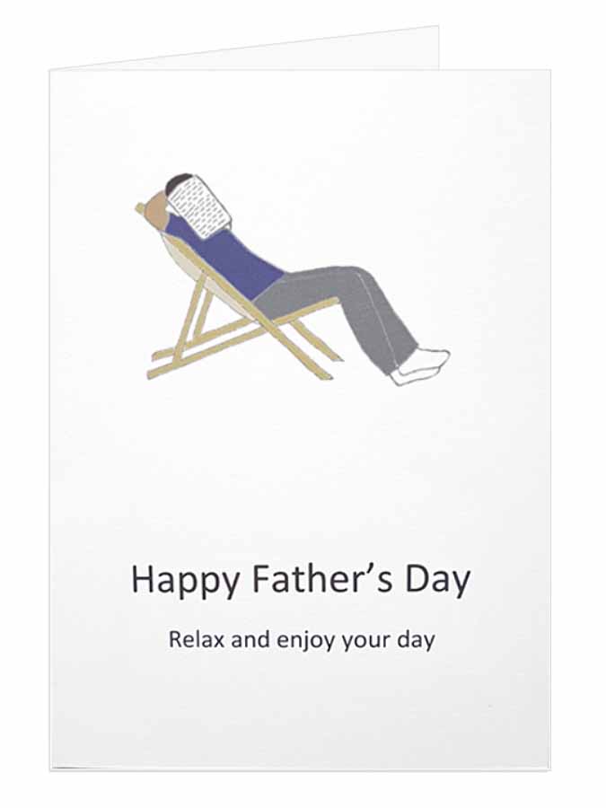 Deckchair Dad Father's Day Card (B)