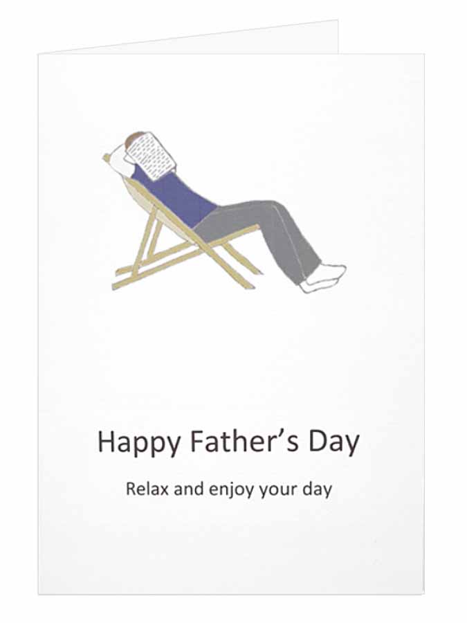 Deckchair Dad Father's Day Card (W)