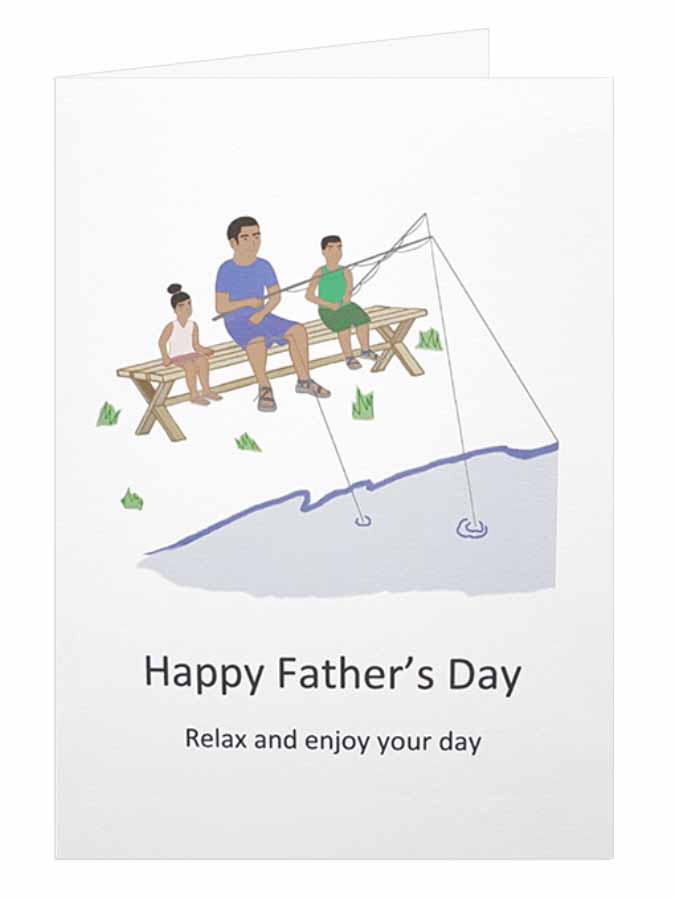 Fishing Father's Day Card (B)