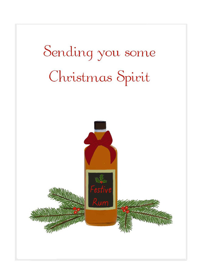 Festive Rum Christmas card