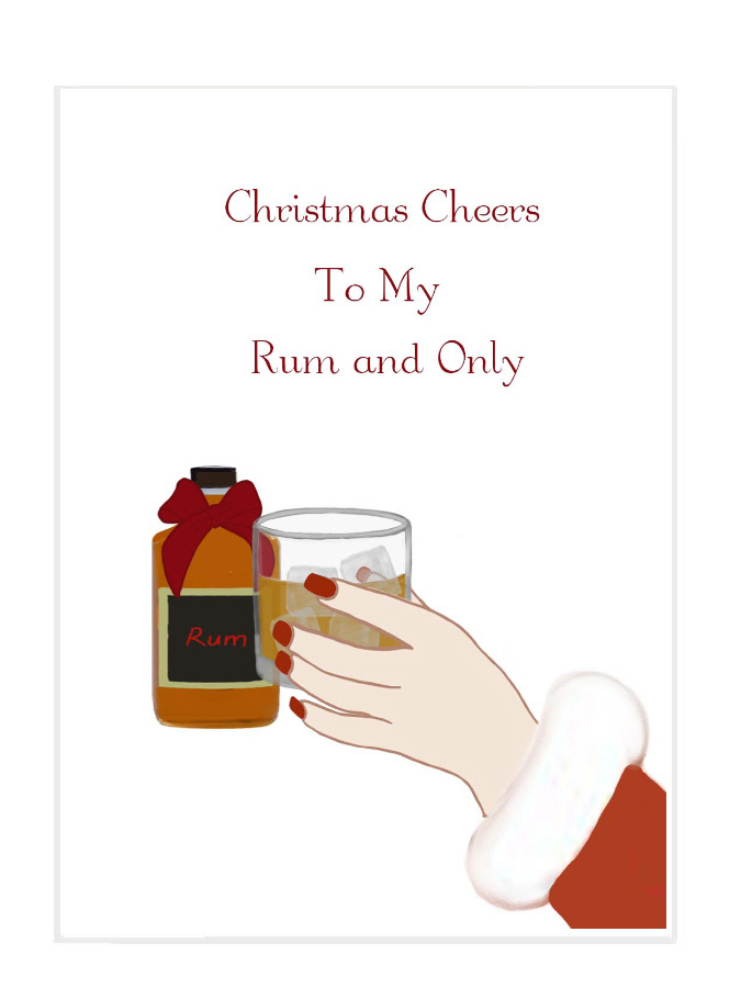Funny Christmas Cheers Rum Card (W)