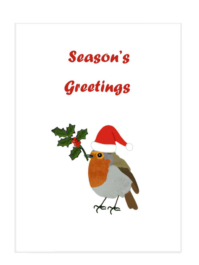 Red Robin Christmas card