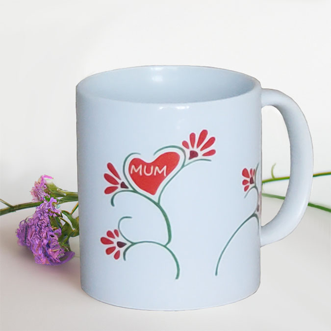 Elegant floral gift mug for Mum
