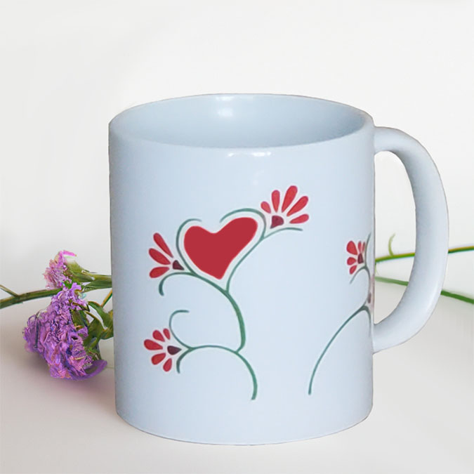 Elegant floral gift mug