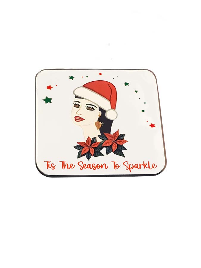 The season to sparkle Christmas coaster w